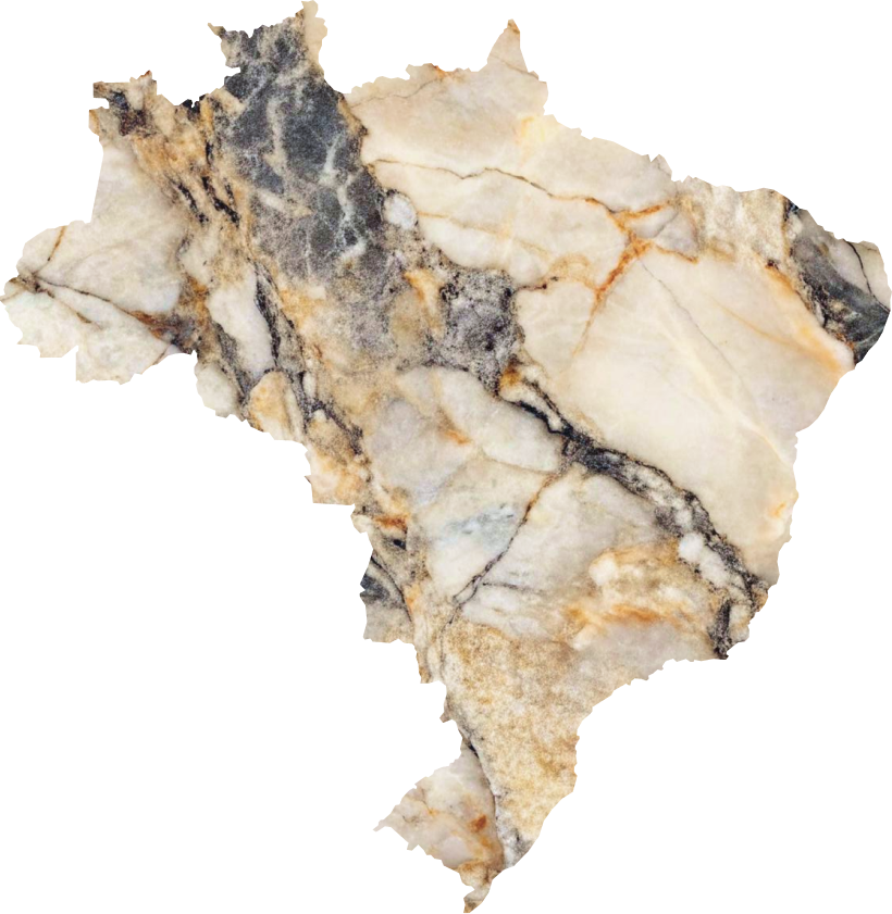 Mapa do Brasil em pedra natural